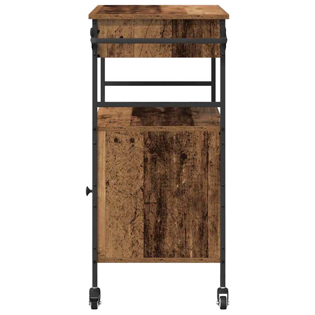Küchentrolley Altholz 56 x 43 x 89,5 cm Holzwerkstoff
