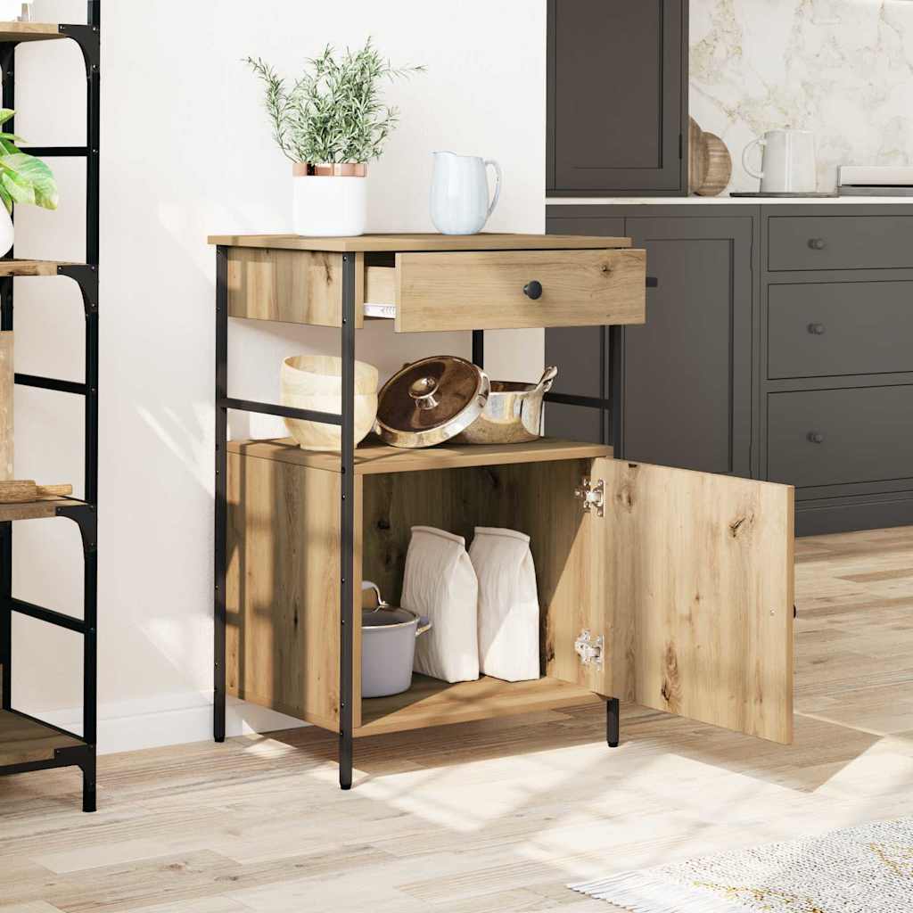 Küchentrolley Artisan-Eiche 56 x 43 x 89,5 cm Holzwerkstoff