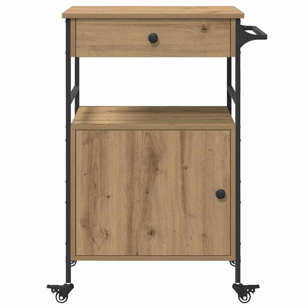 Küchentrolley Artisan-Eiche 56 x 43 x 89,5 cm Holzwerkstoff