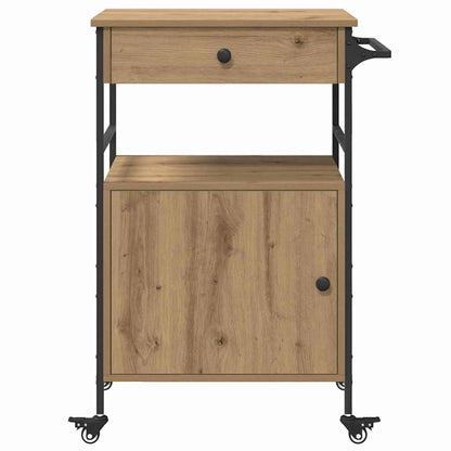 Küchentrolley Artisan-Eiche 56 x 43 x 89,5 cm Holzwerkstoff