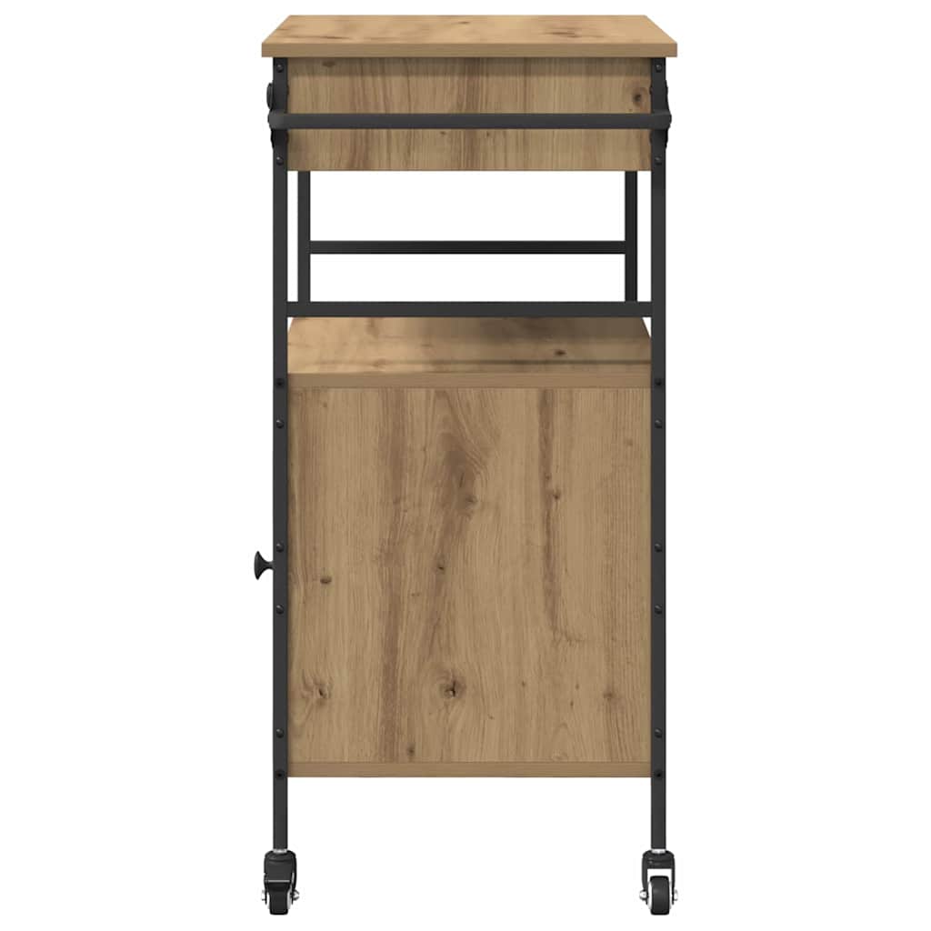 Küchentrolley Artisan-Eiche 56 x 43 x 89,5 cm Holzwerkstoff