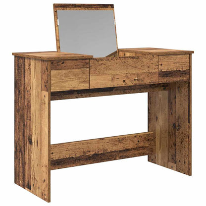 Kosmetiktisch mit Schubladen Altholz 100 x 45 x 76 cm