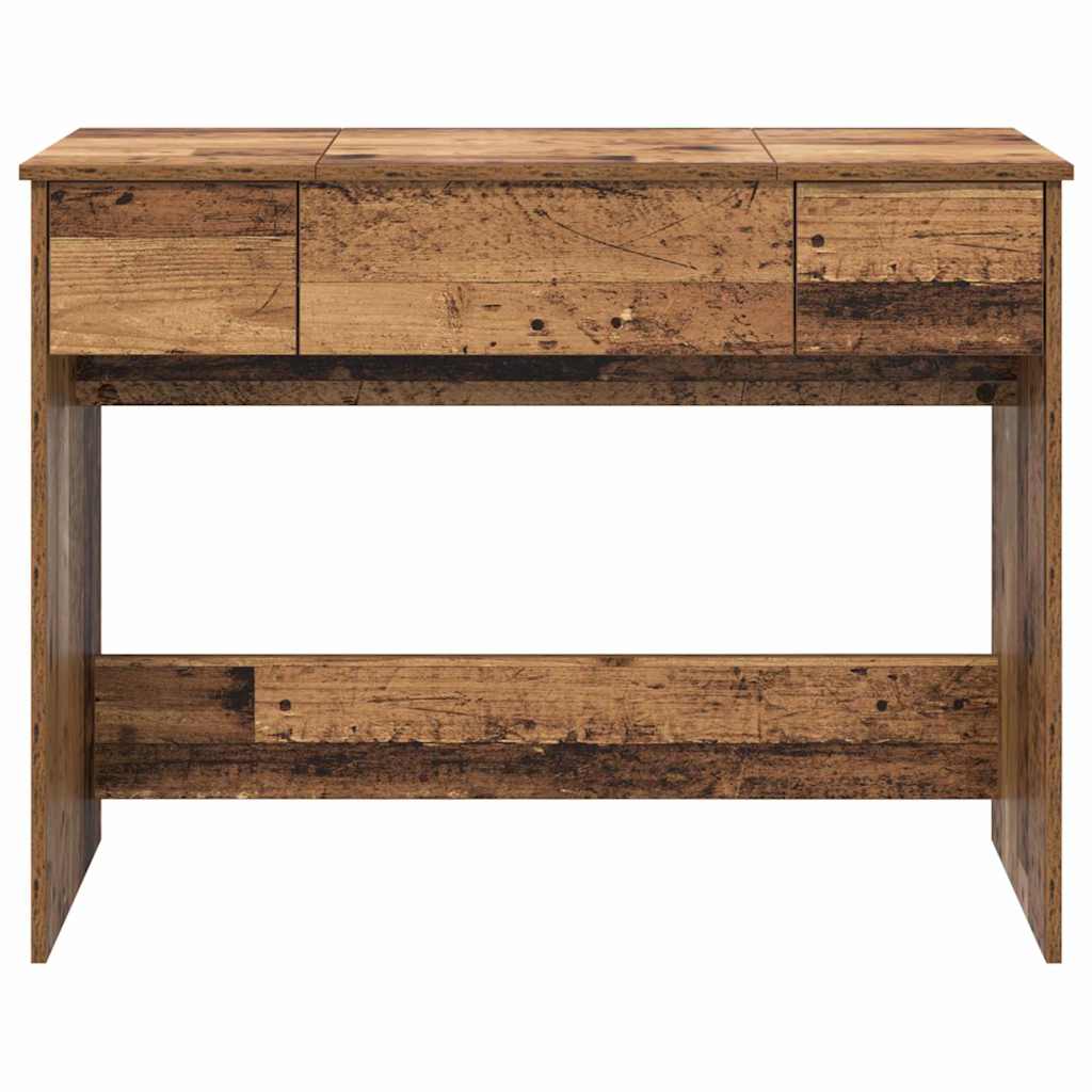 Kosmetiktisch mit Schubladen Altholz 100 x 45 x 76 cm