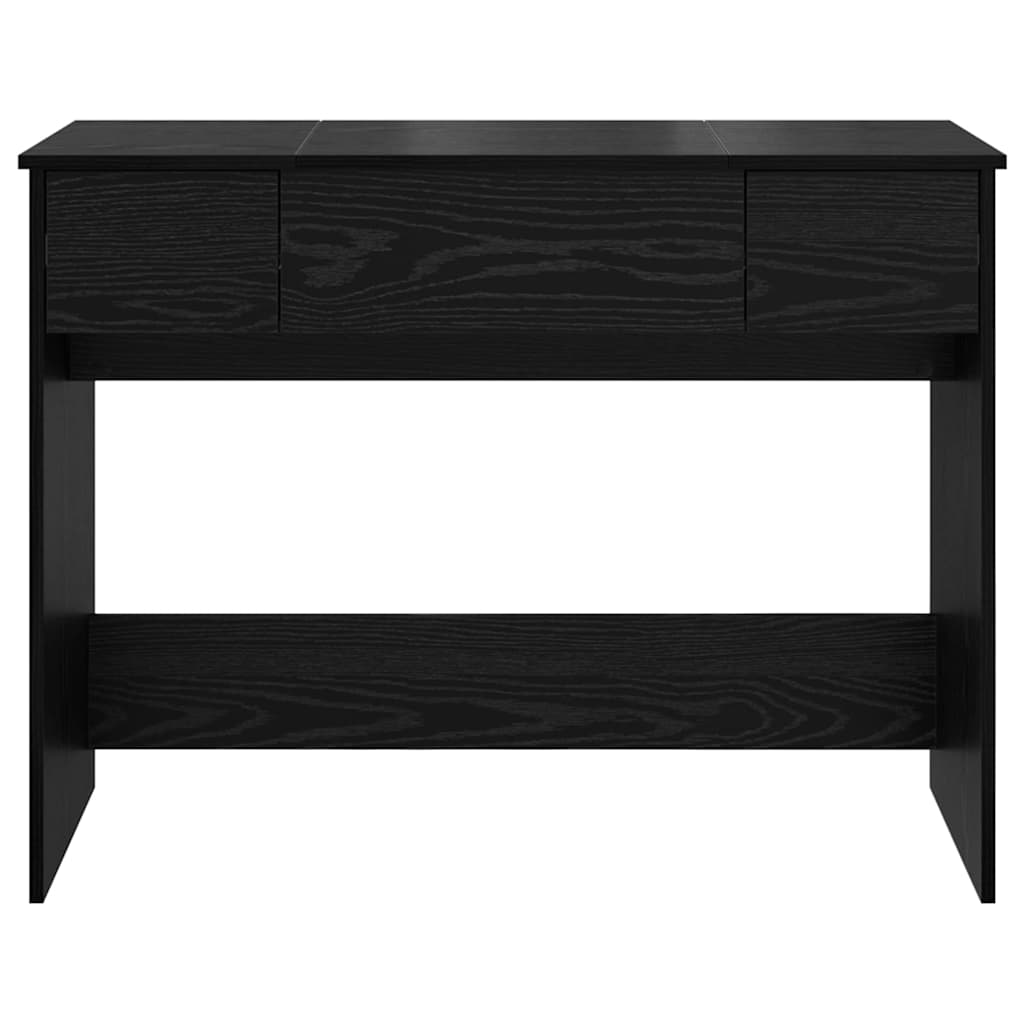 Kosmetiktisch mit Spiegel Schwarz Eichen-Optik 100 x 45 x 76 cm