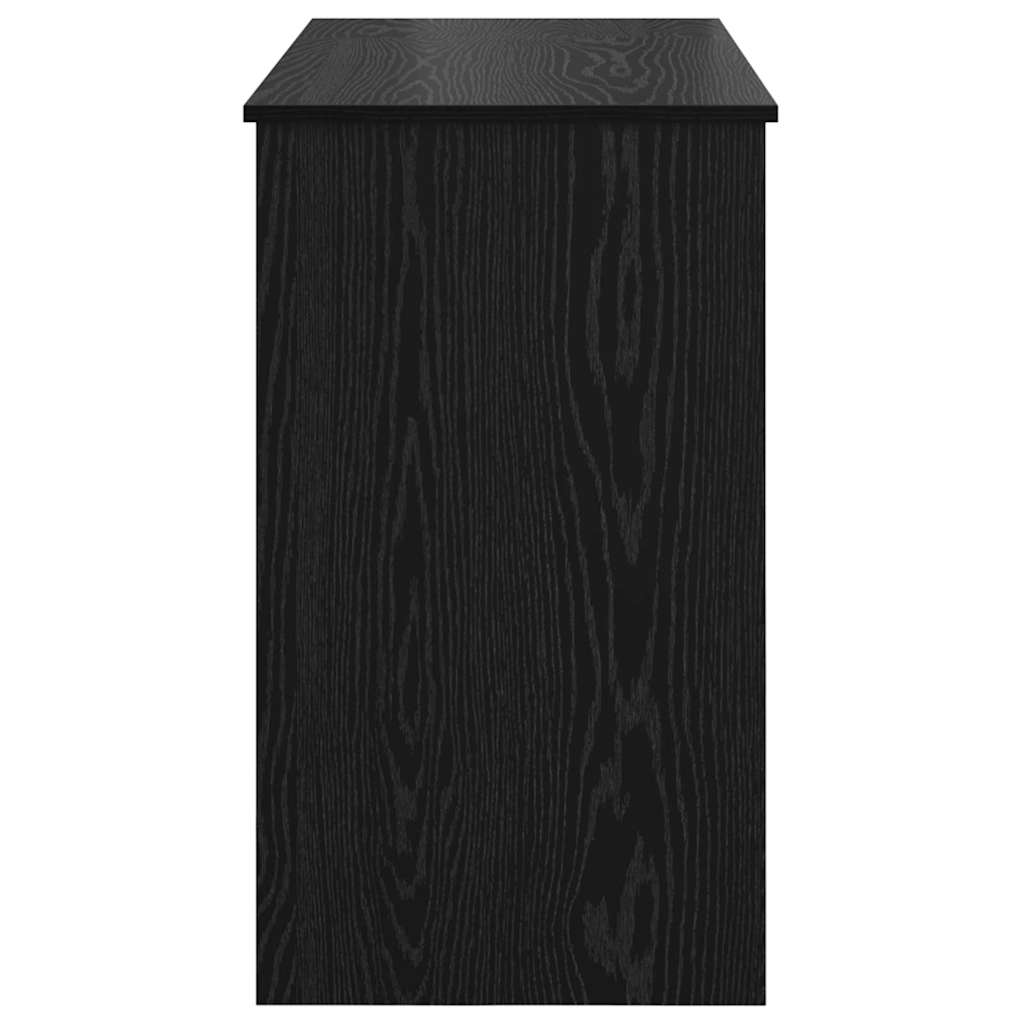 Kosmetiktisch mit Spiegel Schwarz Eichen-Optik 100 x 45 x 76 cm