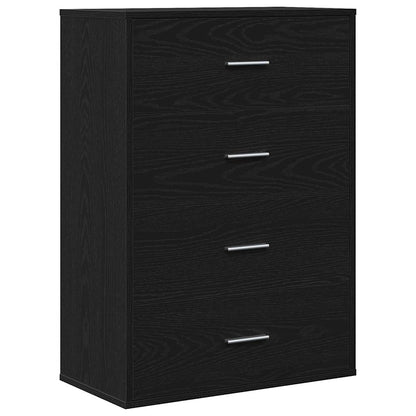 Sideboard Schwarz Eichen-Optik 60 x 31 x 84 cm Holzwerkstoff