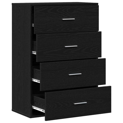Sideboard Schwarz Eichen-Optik 60 x 31 x 84 cm Holzwerkstoff