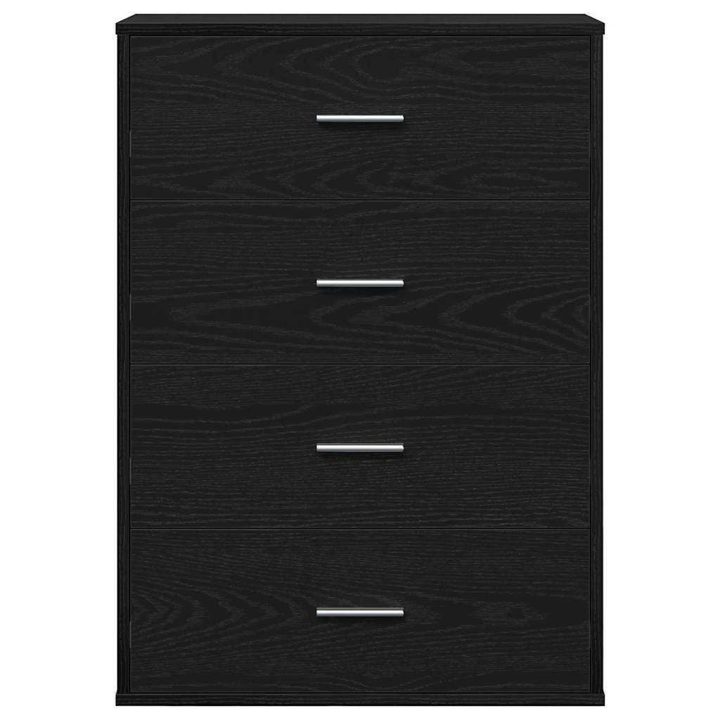 Sideboard Schwarz Eichen-Optik 60 x 31 x 84 cm Holzwerkstoff