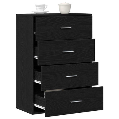 Sideboard Schwarz Eichen-Optik 60 x 31 x 84 cm Holzwerkstoff