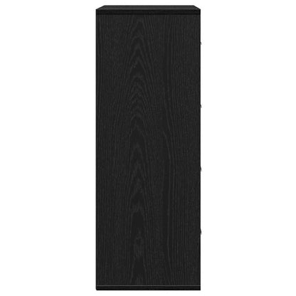 Sideboard Schwarz Eichen-Optik 60 x 31 x 84 cm Holzwerkstoff