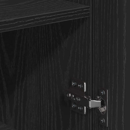 Sideboard Schwarz Eichen-Optik 78 x 38 x 80 cm Holzwerkstoff