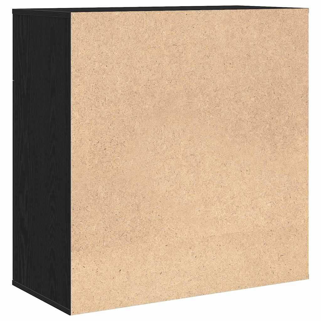Sideboard Schwarz Eichen-Optik 78 x 38 x 80 cm Holzwerkstoff