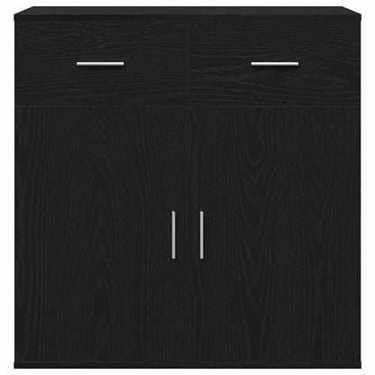 Sideboard Schwarz Eichen-Optik 78 x 38 x 80 cm Holzwerkstoff