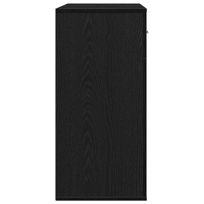 Sideboard Schwarz Eichen-Optik 78 x 38 x 80 cm Holzwerkstoff