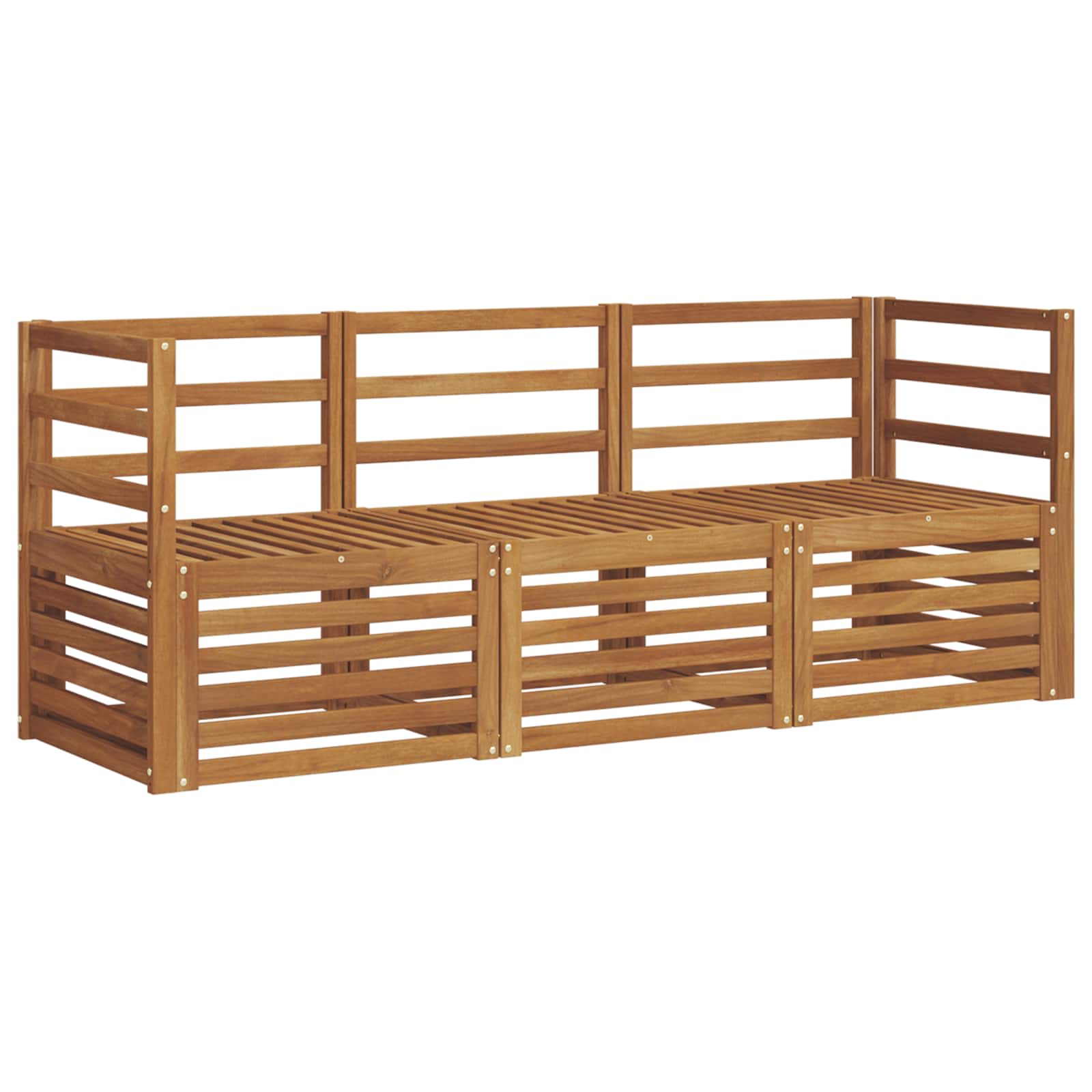 Sofagarnituren 3 pcs Natur Massivholz Akazie