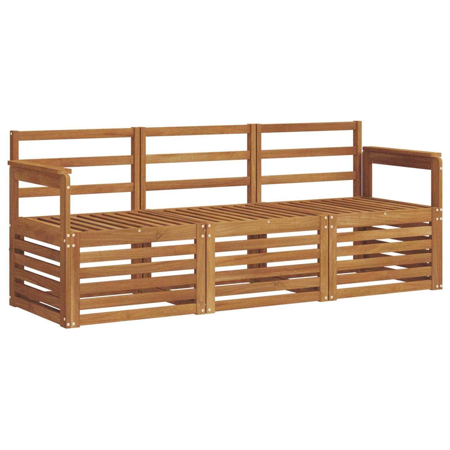 Sofagarnituren 3 pcs Natur Massivholz Akazie