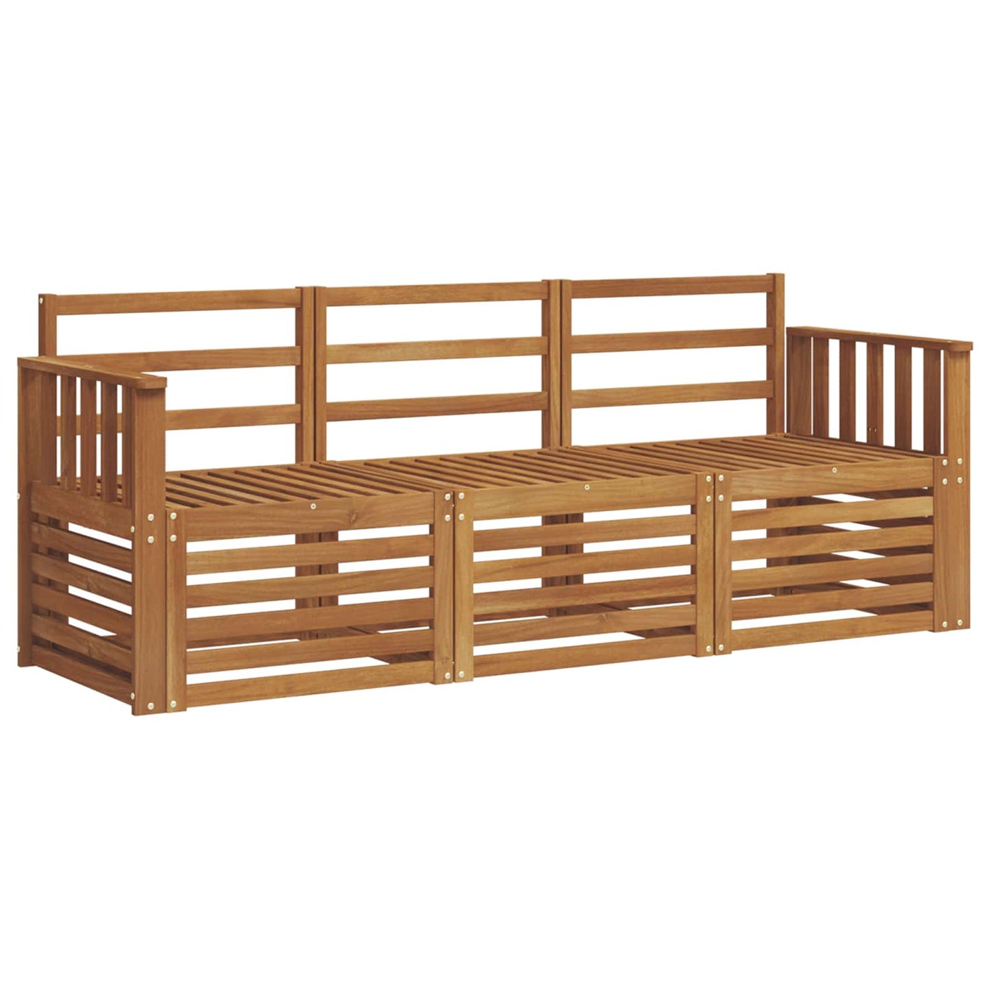 Sofagarnituren 3 pcs Natur Massivholz Akazie