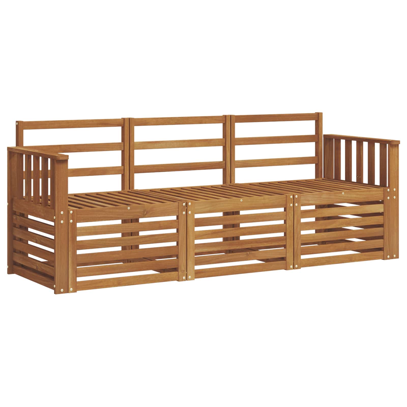 Sofagarnituren 3 pcs Natur Massivholz Akazie