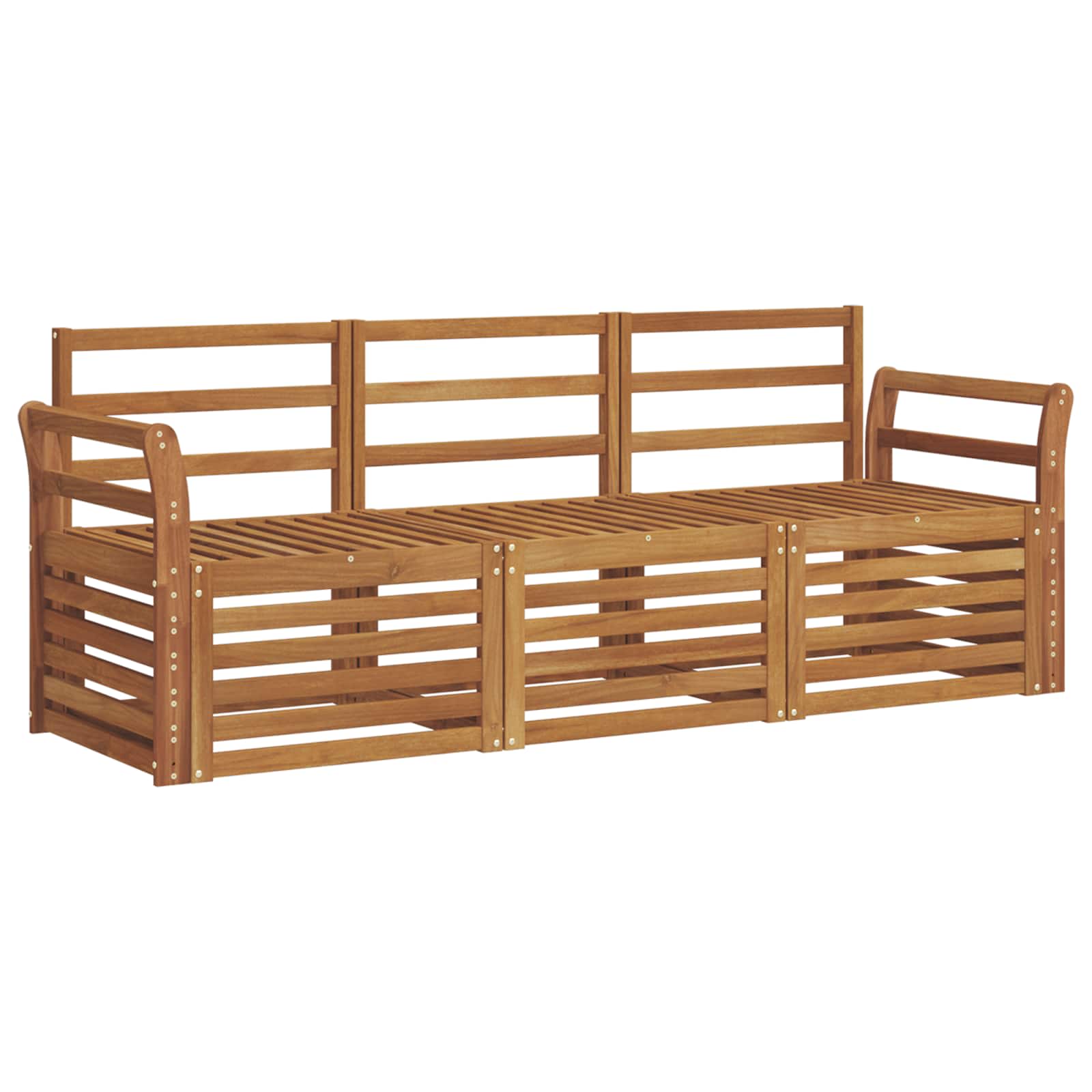 Sofagarnituren 3 pcs Natur Massivholz Akazie