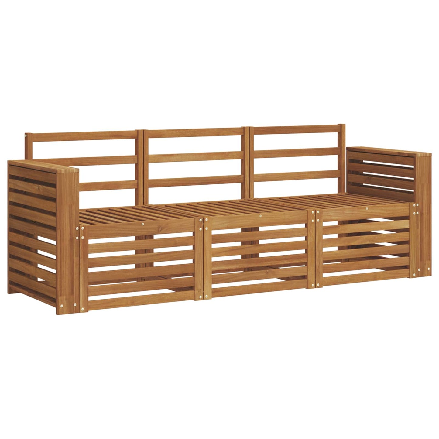 Sofagarnituren 3 pcs Natur Massivholz Akazie