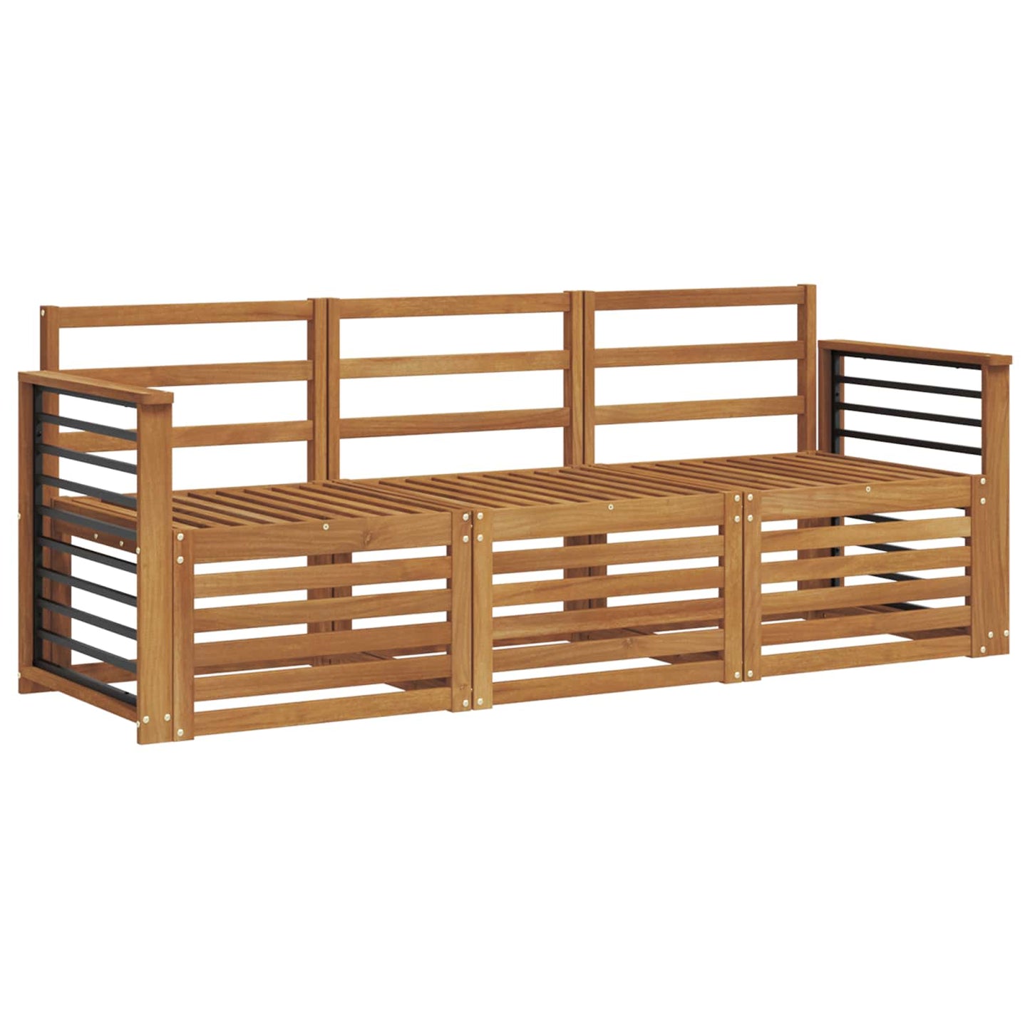 Sofagarnituren 3 pcs Massivholz Akazie