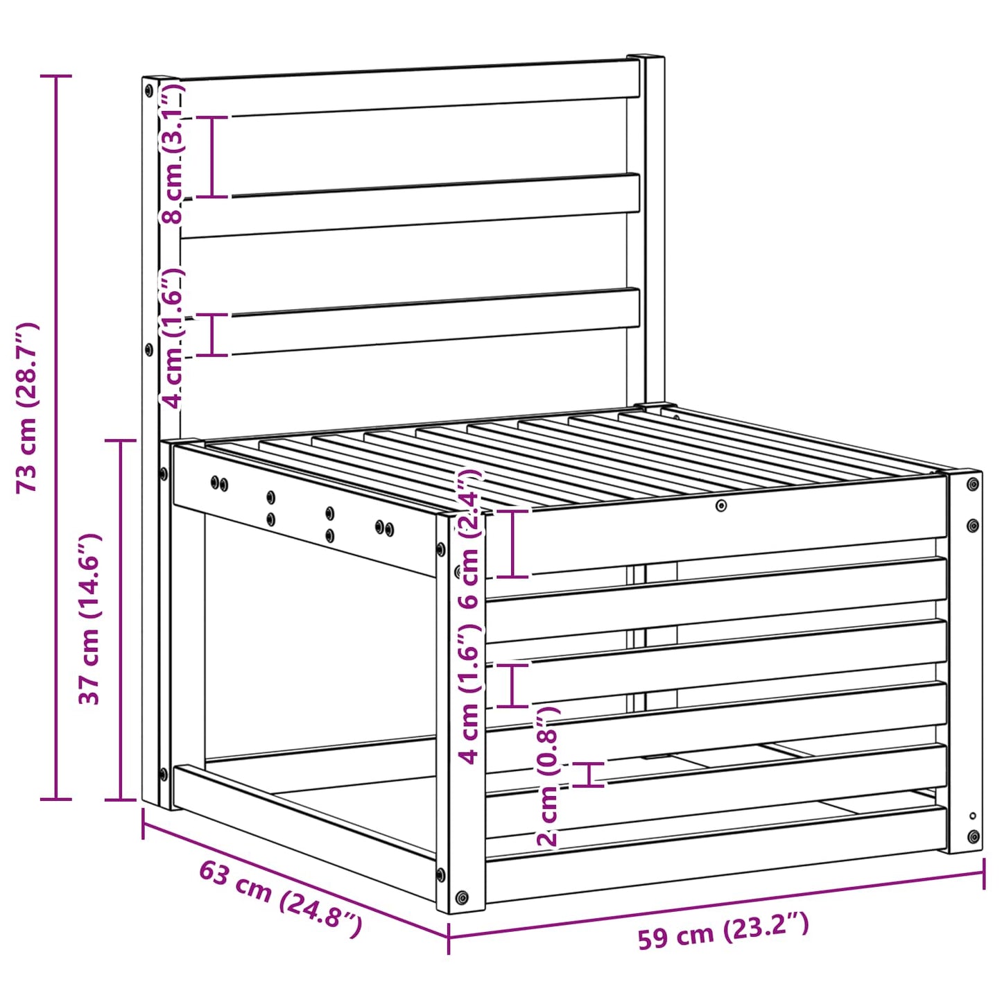 Sofagarnituren 3 pcs Massivholz Akazie