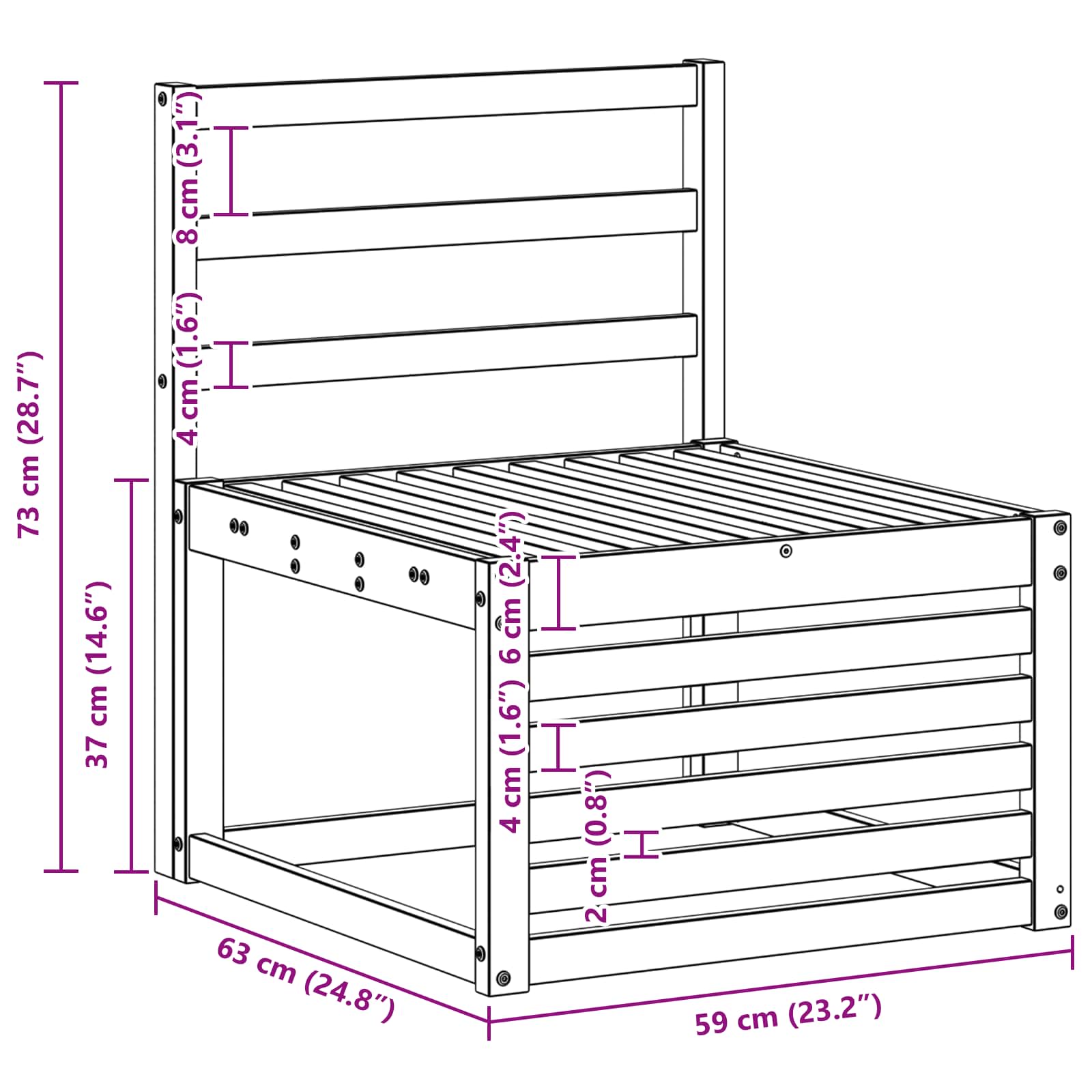 Sofagarnituren 3 pcs Massivholz Akazie
