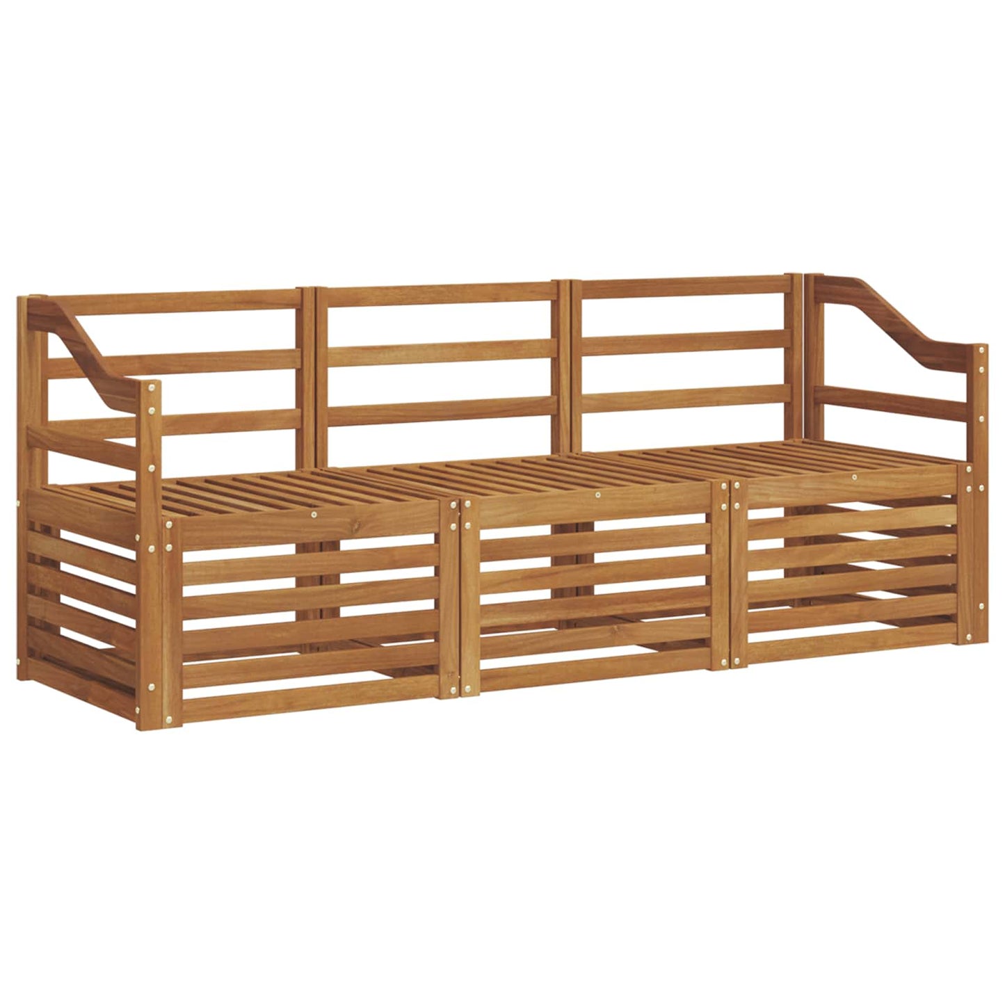 Sofagarnituren 3 pcs Natur Massivholz Akazie