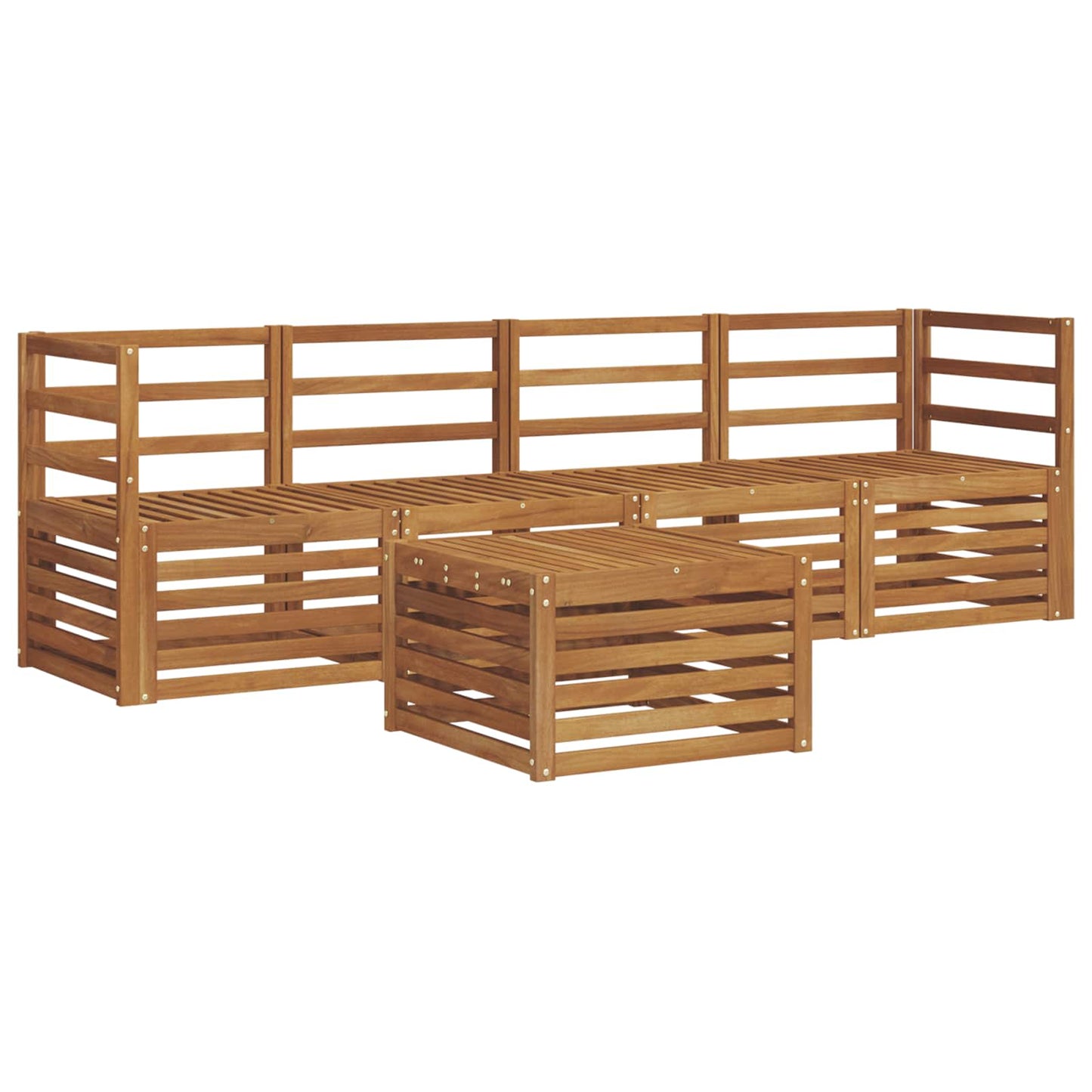 Sofagarnituren 5 pcs Natur Massivholz Akazie
