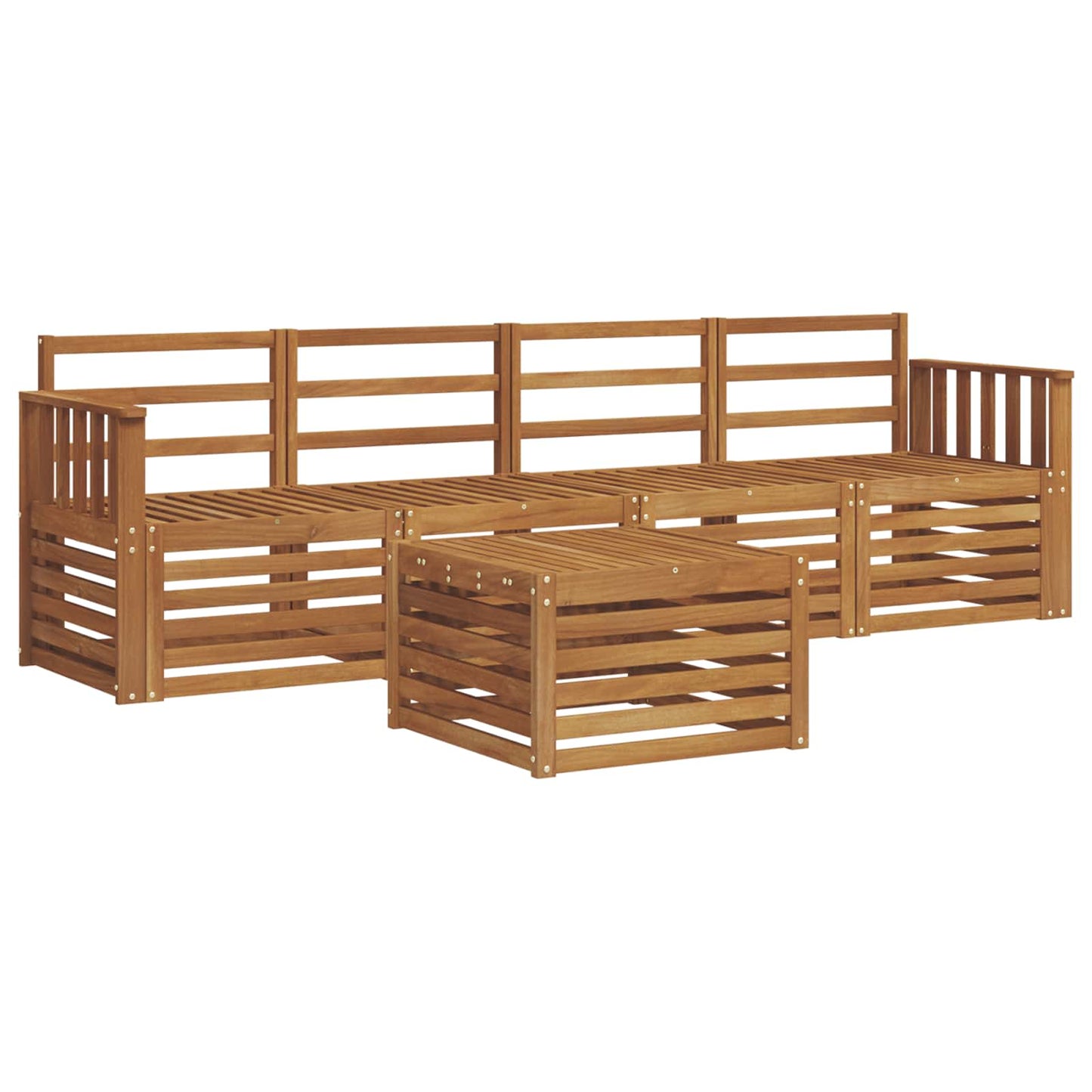 Sofagarnituren 5 pcs Natur Massivholz Akazie