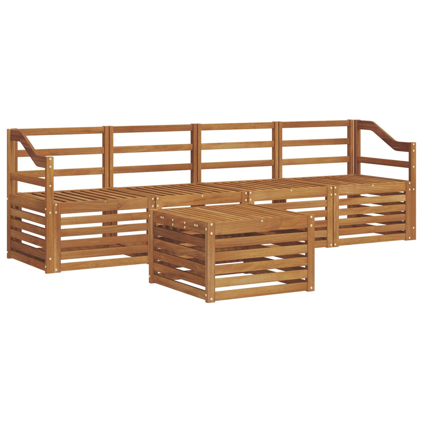 Sofagarnituren 5 pcs Natur Massivholz Akazie