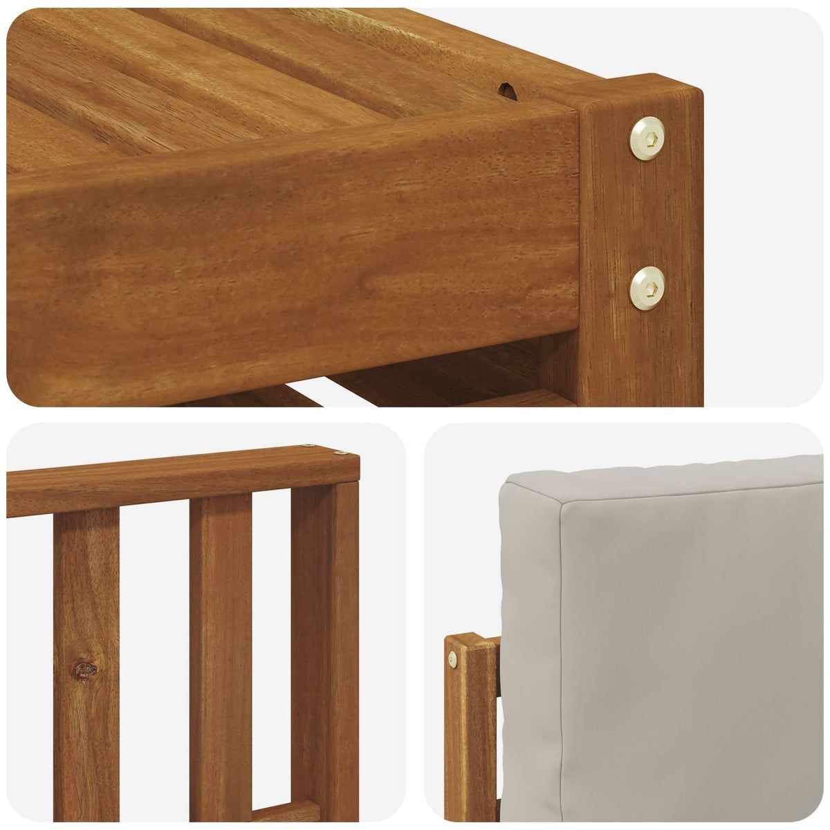 Outdoor-Sofagarnitur 6 stk. Natur und Hellgrau