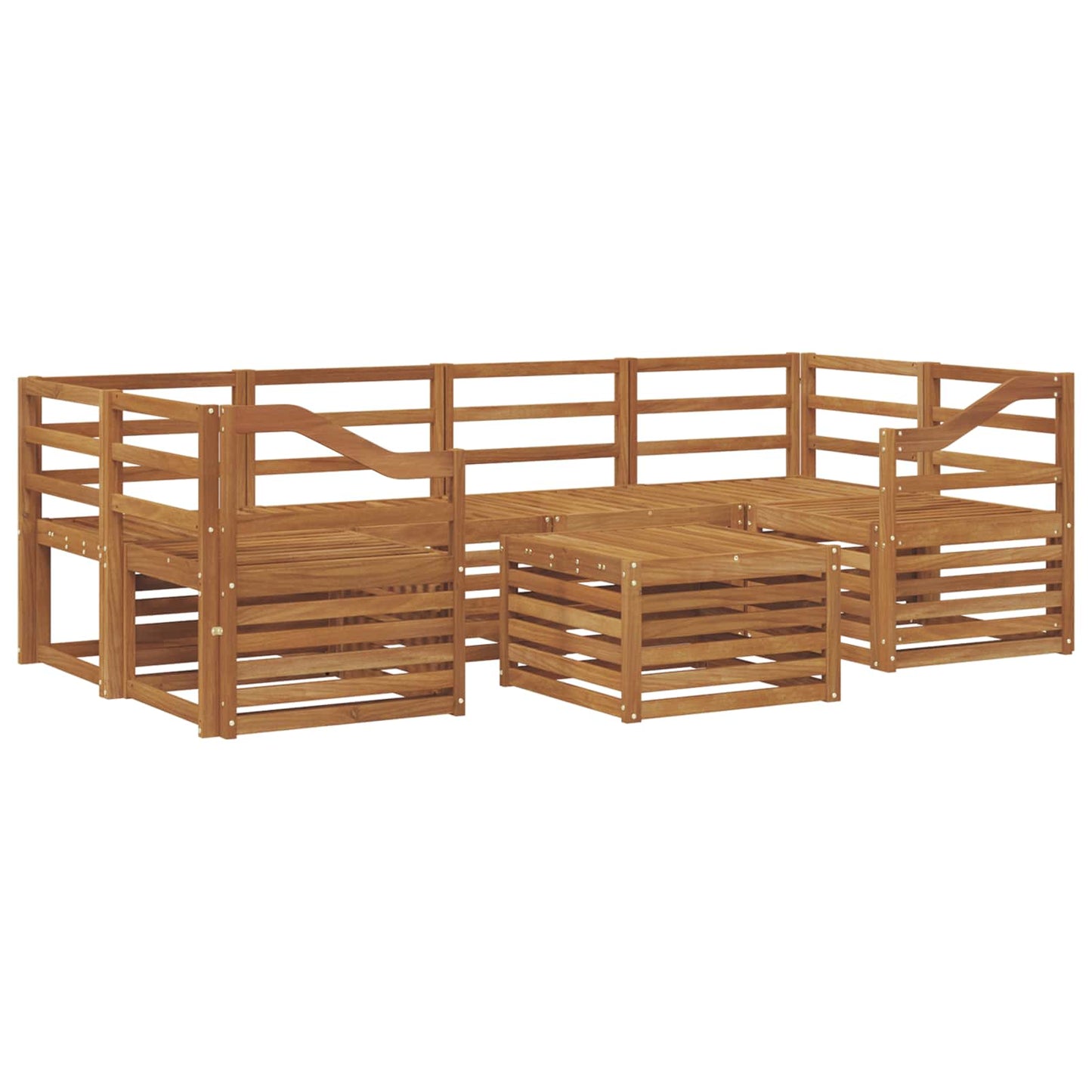 Outdoor-Sofagarnitur 7 pcs Natur Massivholz Akazie