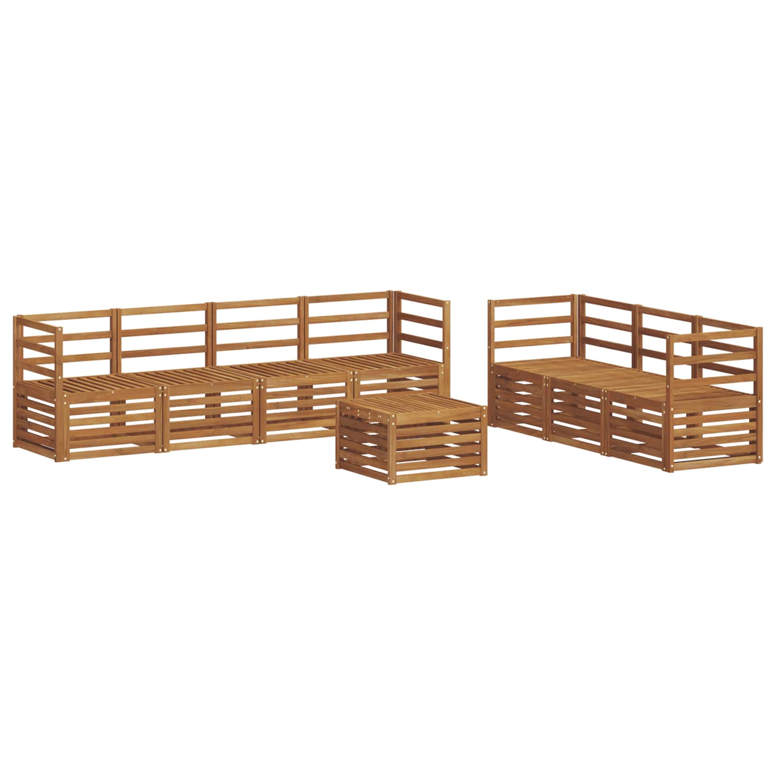 Sofagarnituren 8 pcs Natur Massivholz Akazie