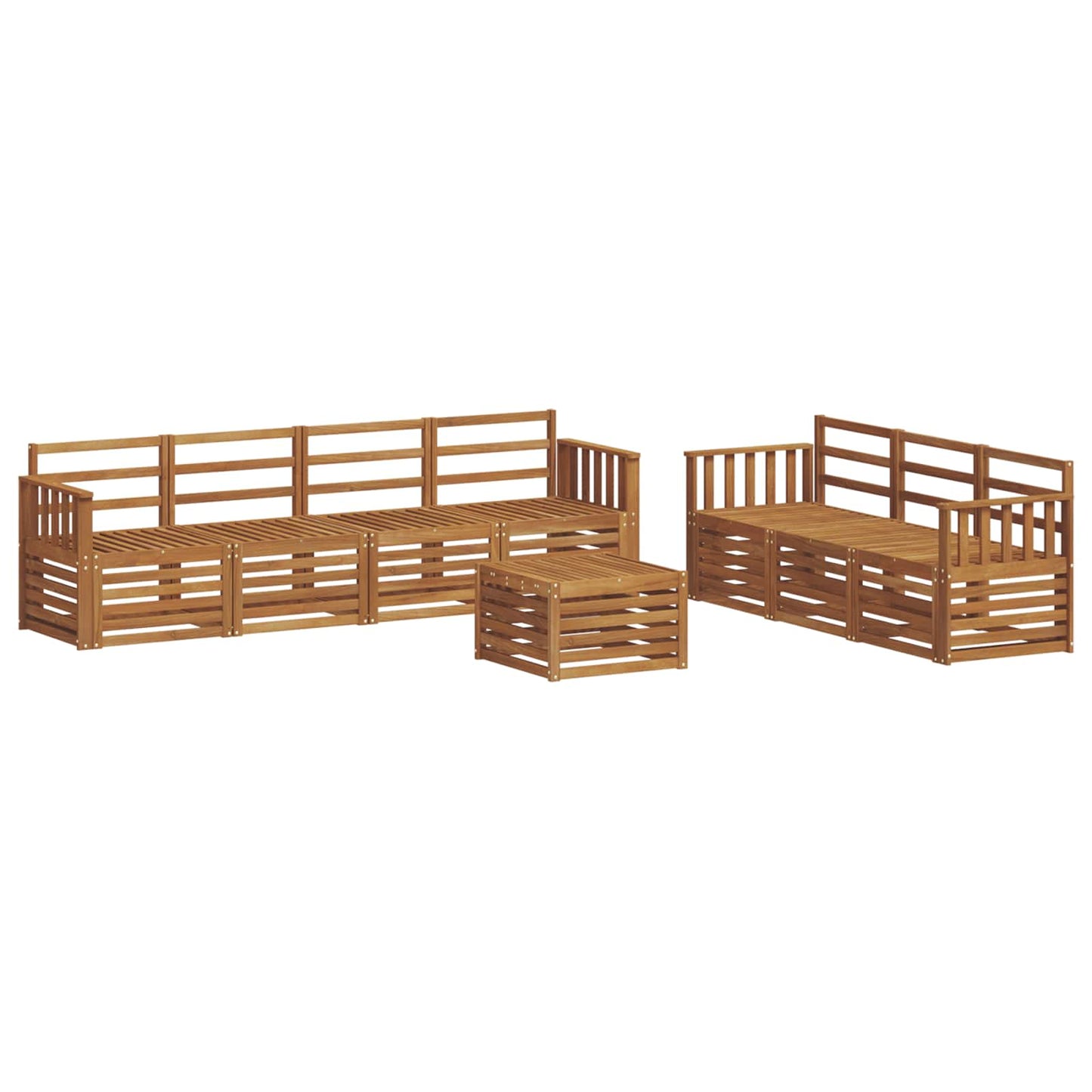 Sofagarnituren 8 pcs Natur Massivholz Akazie