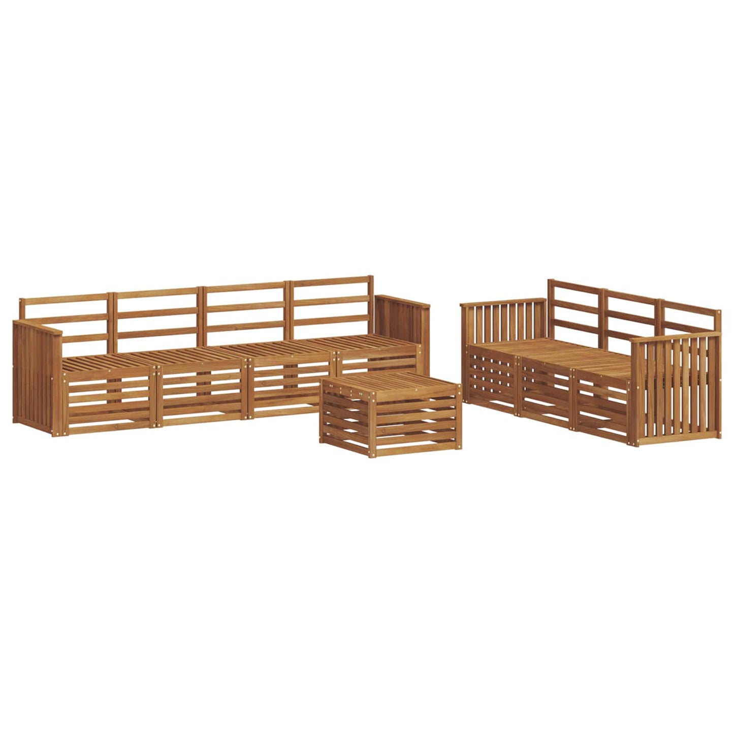 Sofagarnituren 8 pcs Natur Massivholz Akazie
