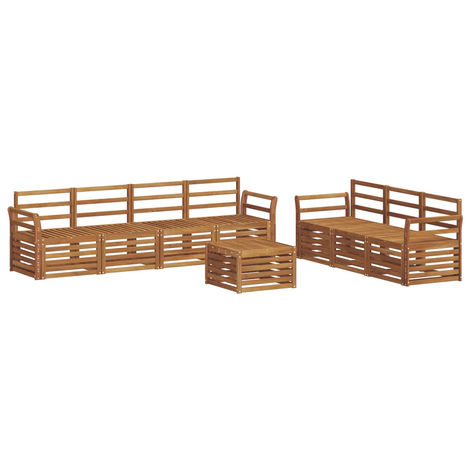 Sofagarnituren 8 pcs Natur Massivholz Akazie