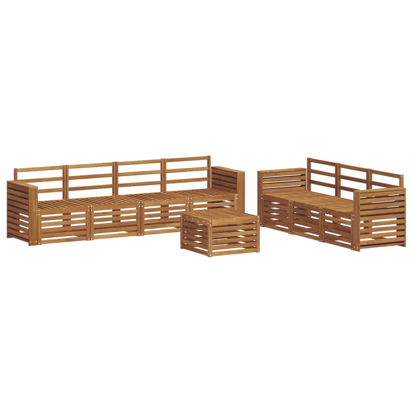 Sofagarnituren 8 pcs Natur Massivholz Akazie