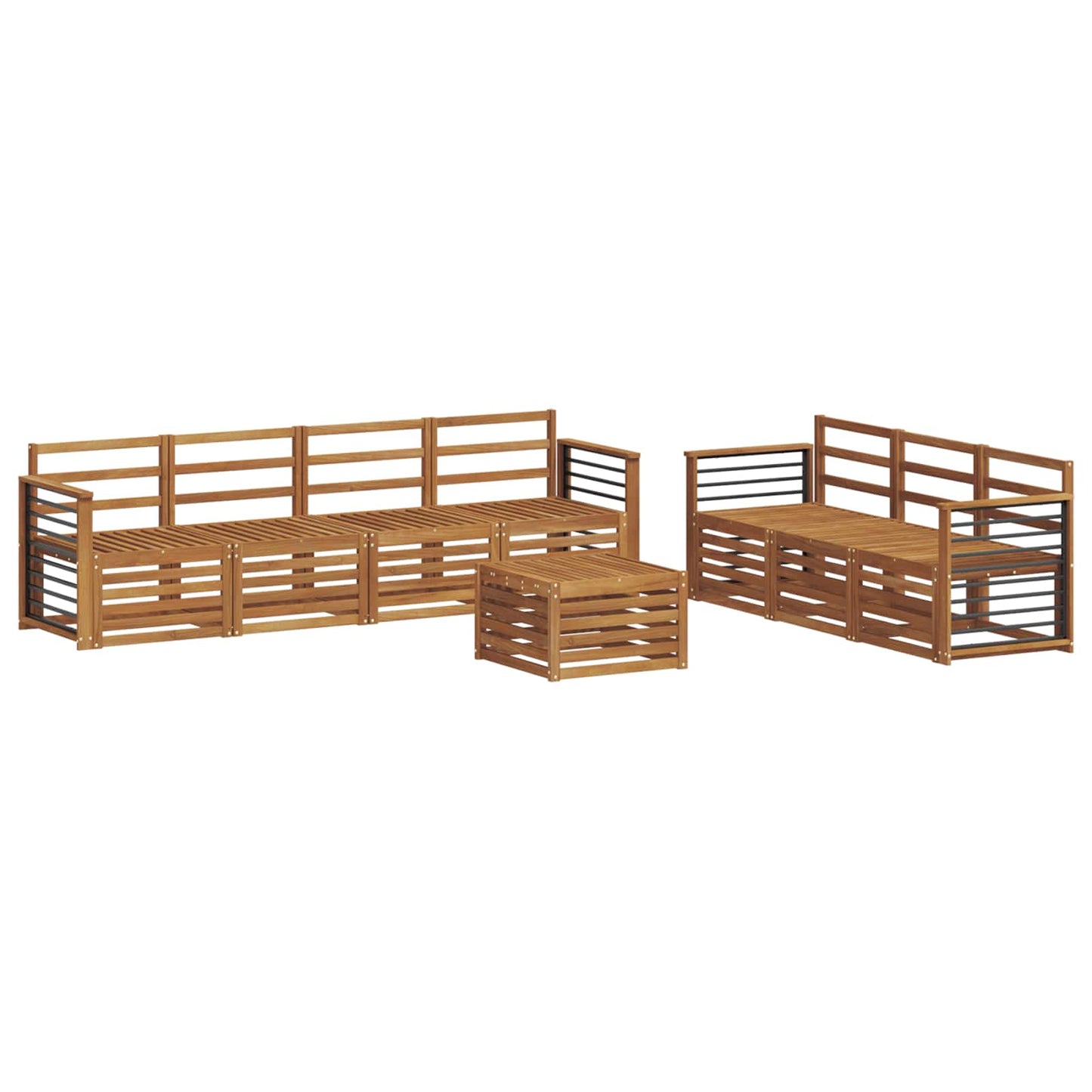 Sofagarnituren 8 pcs Natur Massivholz Akazie