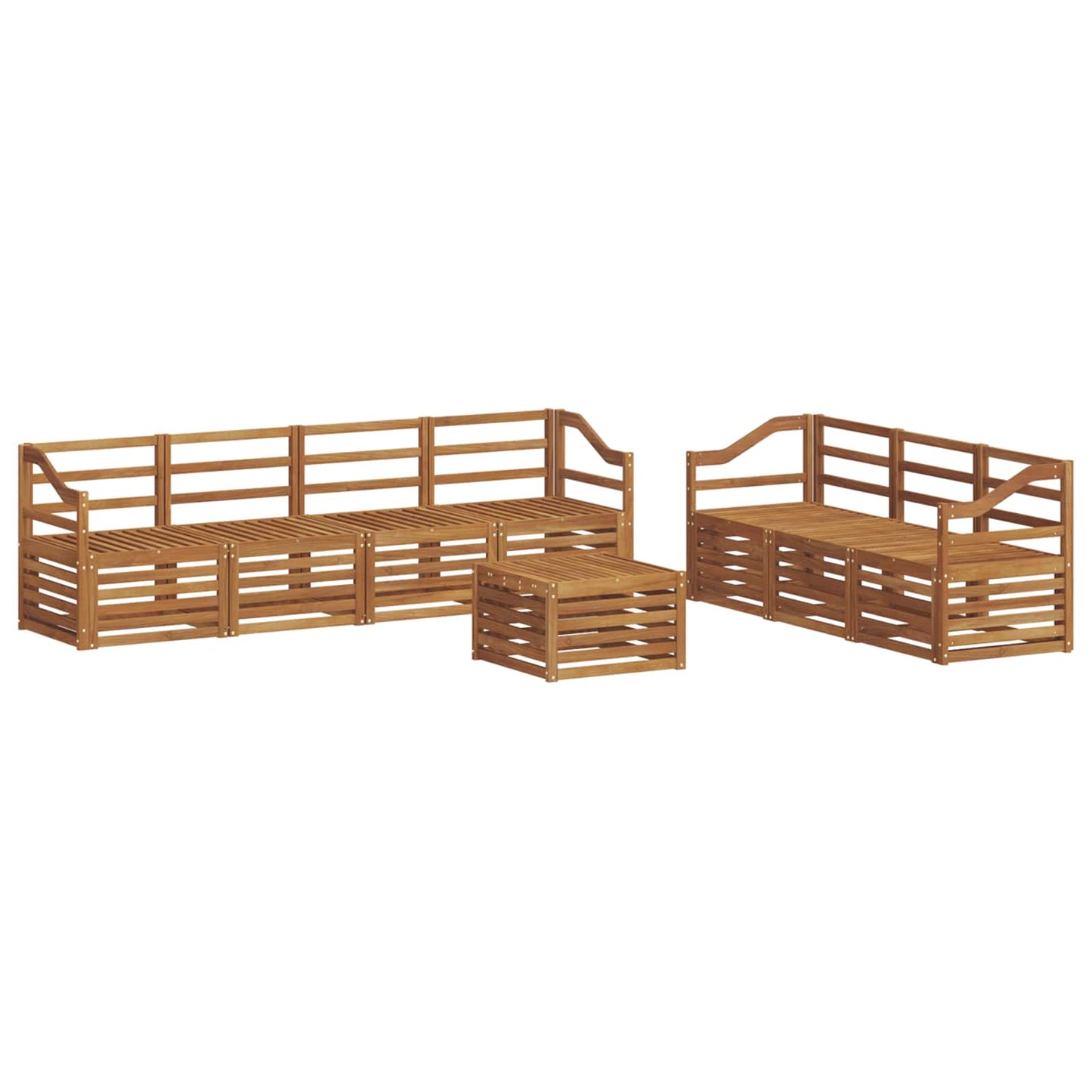 Sofagarnituren 8 pcs Natur Massivholz Akazie