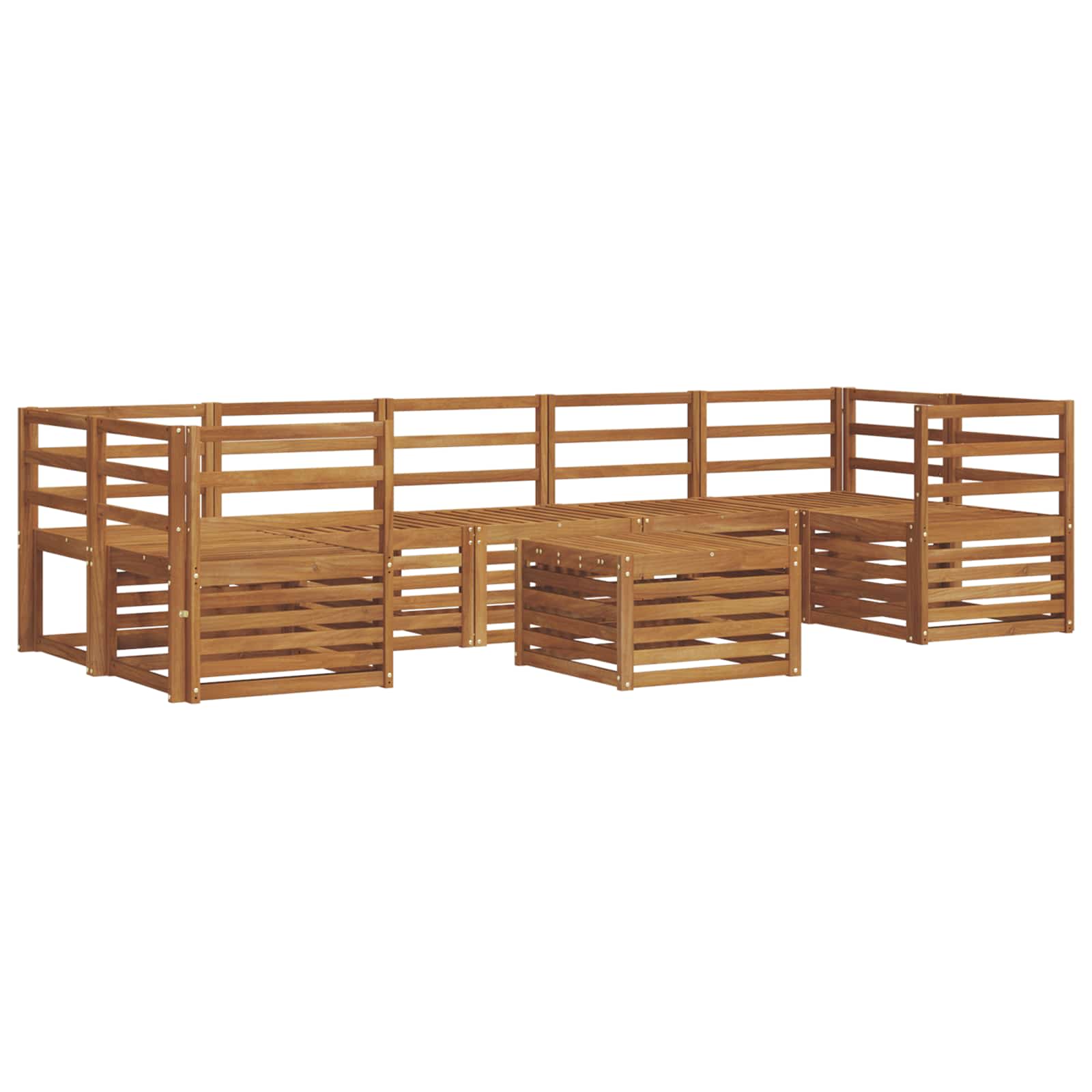 Sofagarnituren 8 pcs Natur Massivholz Akazie