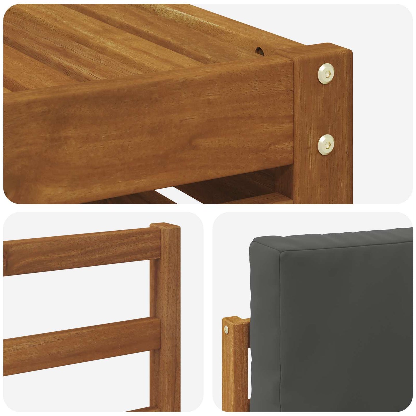 Outdoor-Sofagarnitur 8 stk. Natur und Anthrazit