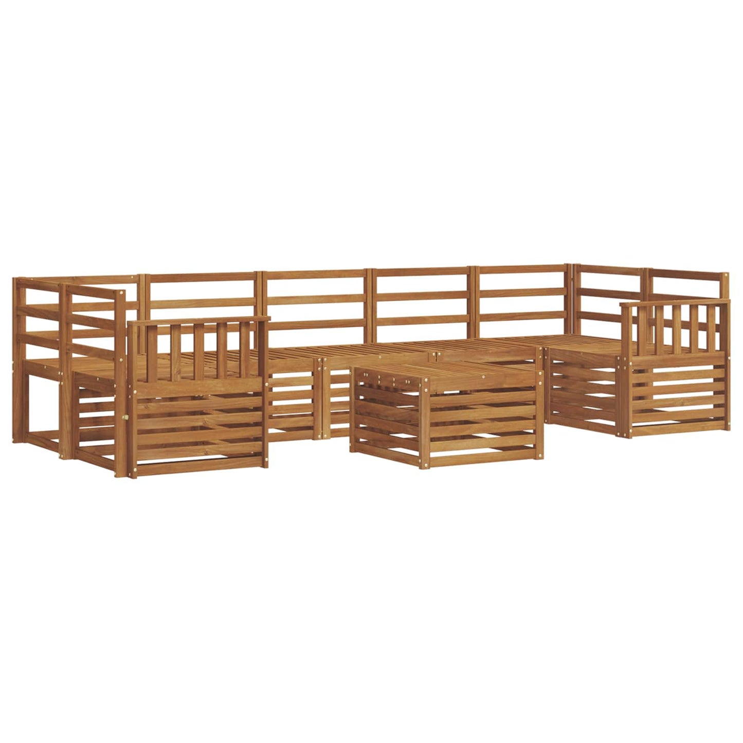Sofagarnituren 8 pcs Natur Massivholz Akazie