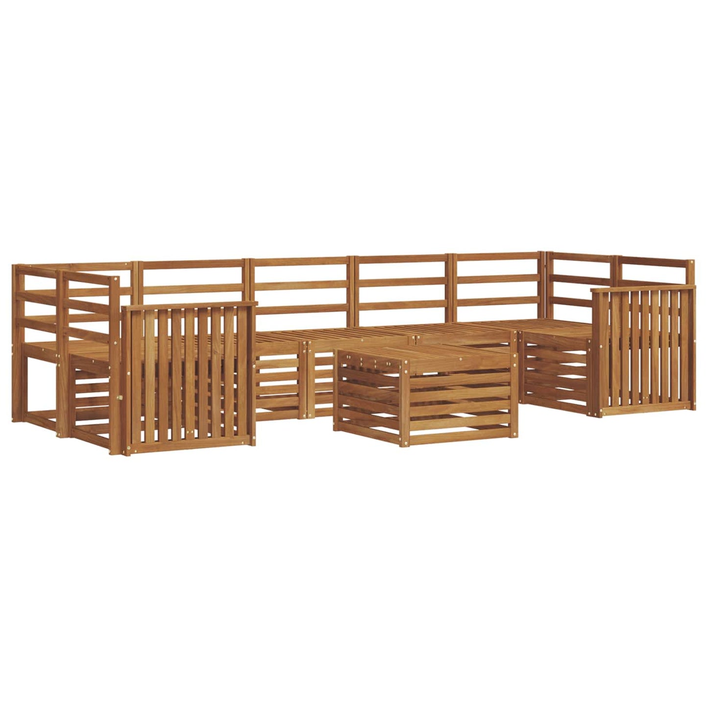 Sofagarnituren 8 pcs Natur Massivholz Akazie