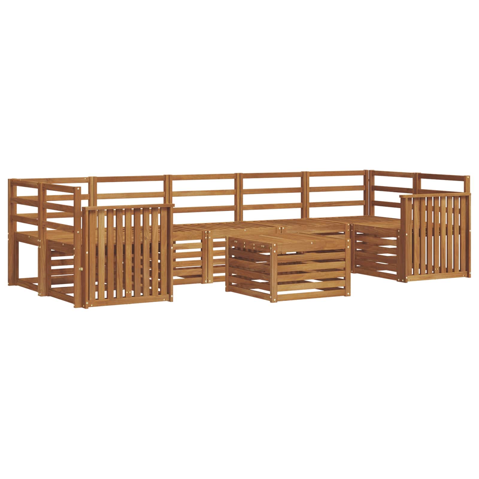 Sofagarnituren 8 pcs Natur Massivholz Akazie