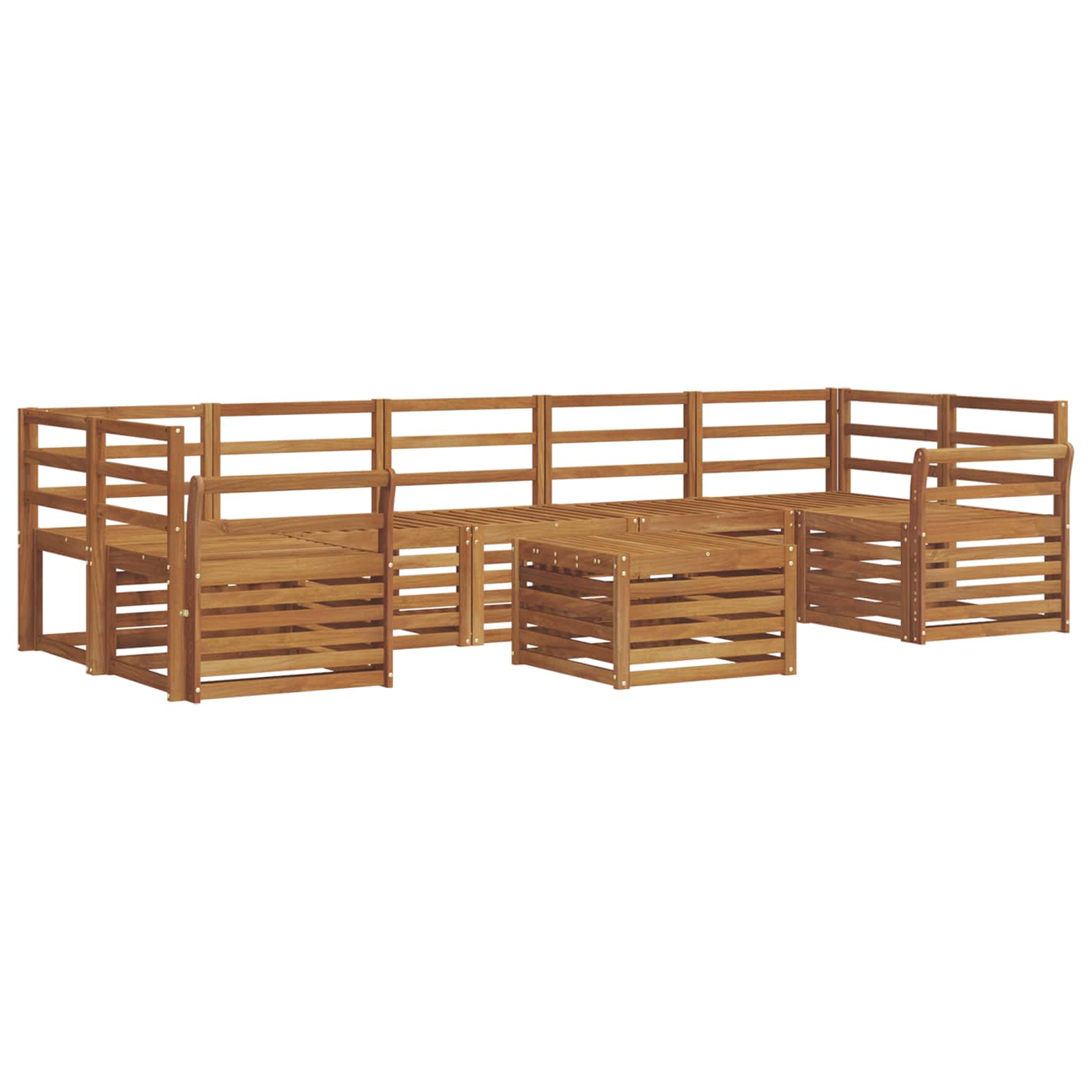 Sofagarnituren 8 pcs Natur Massivholz Akazie