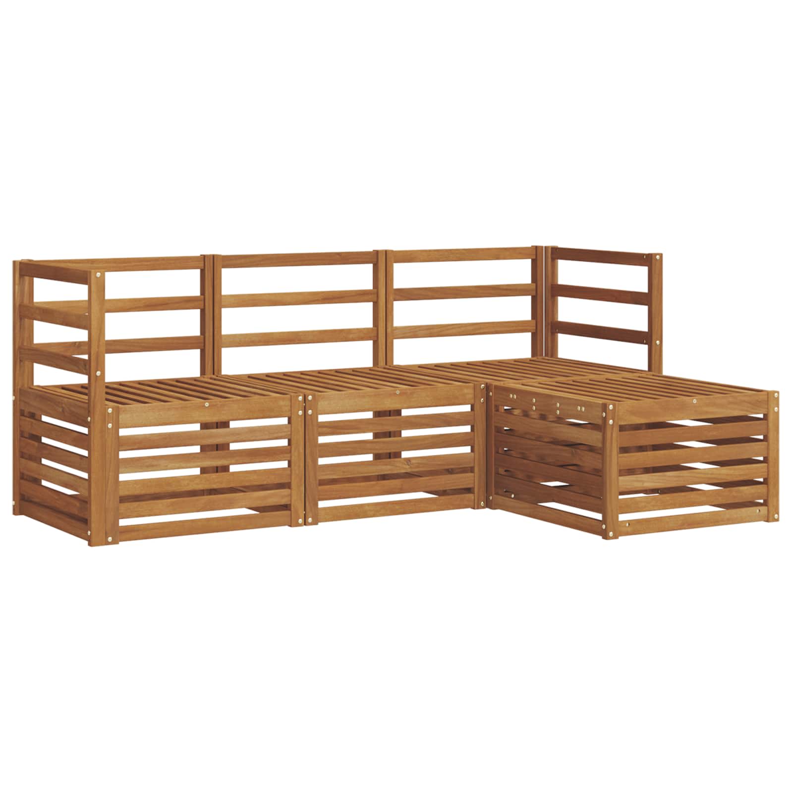 Outdoor-Sofagarnitur 4 pcs Natur