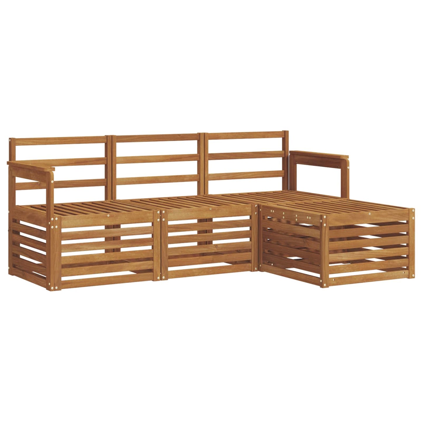 Outdoor-Sofagarnitur 4 pcs Natur