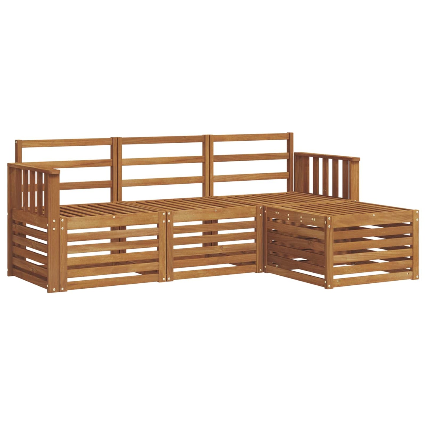 Outdoor-Sofagarnitur 4 pcs Natur
