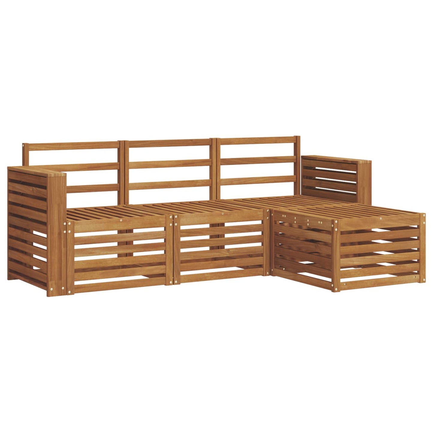 Outdoor-Sofagarnitur 4 pcs Natur